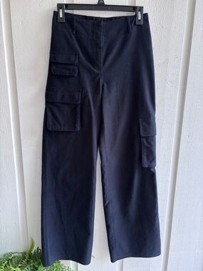 Wilfred Free Black High-Waist Cargo Trousers